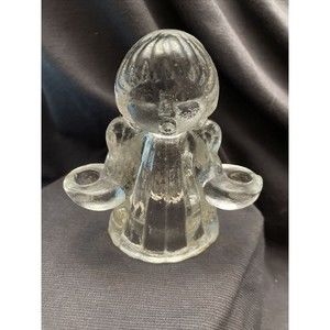 Vintage Goebel Glass Singing Caroling Angel Candle Holder Taiwan